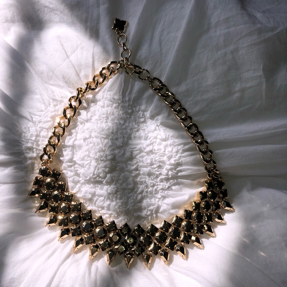 BCBG Gold Statement Necklace
